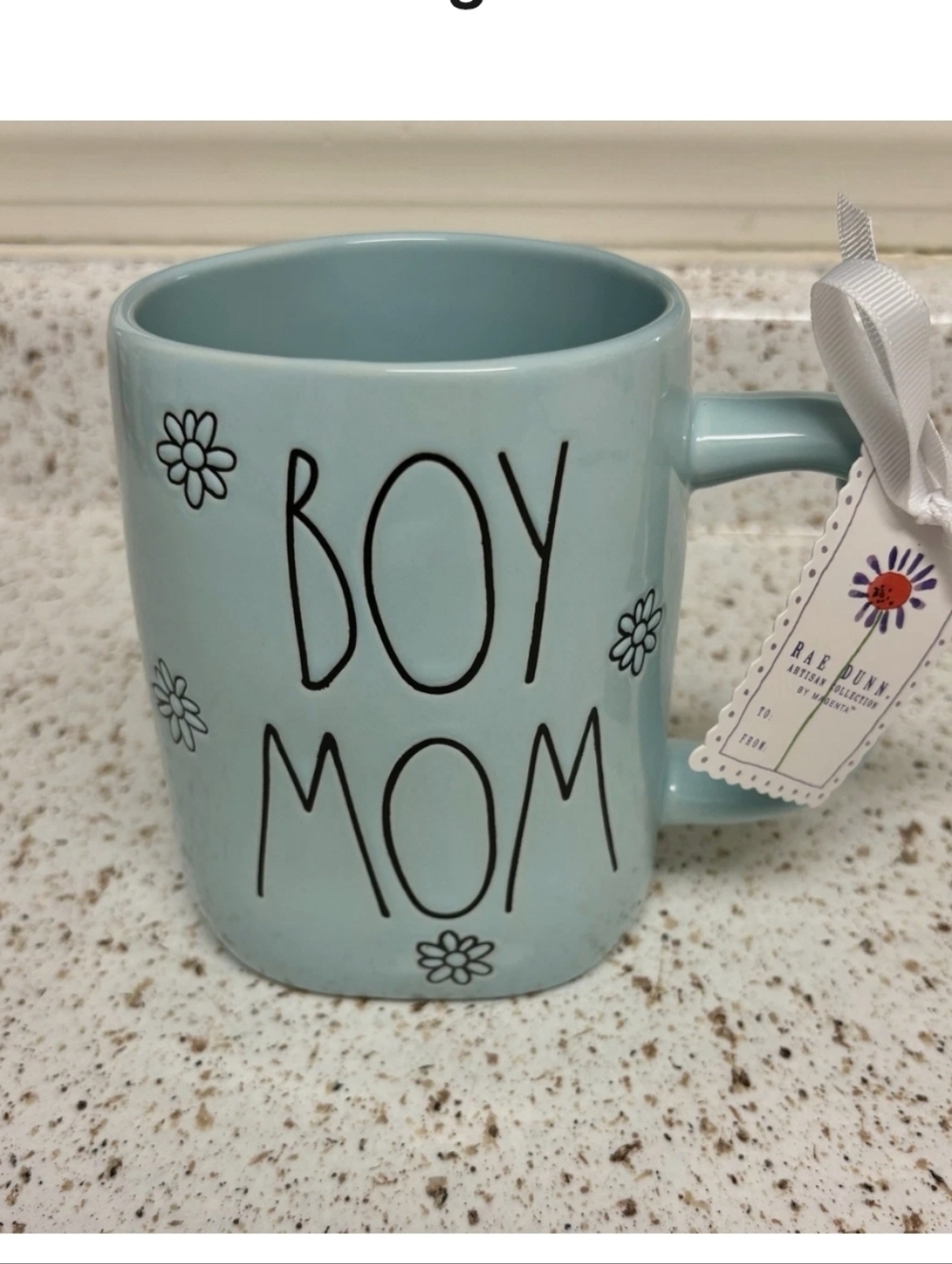 Rae Dunn BOY MOM mug Blue New Release